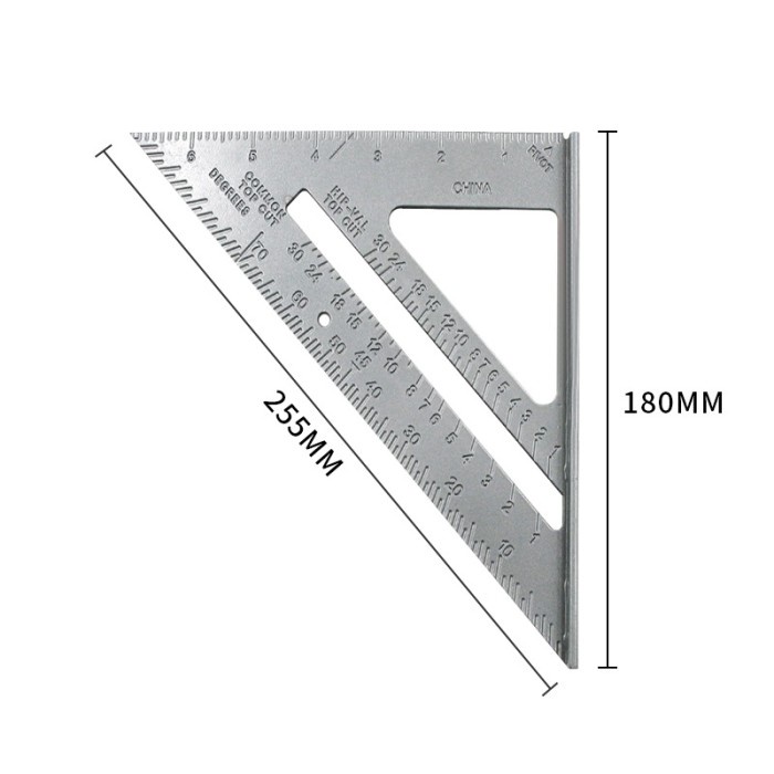 

VKTECH Penggaris Siku Mistar Triangle Ruler Aluminium - VK18 M.S