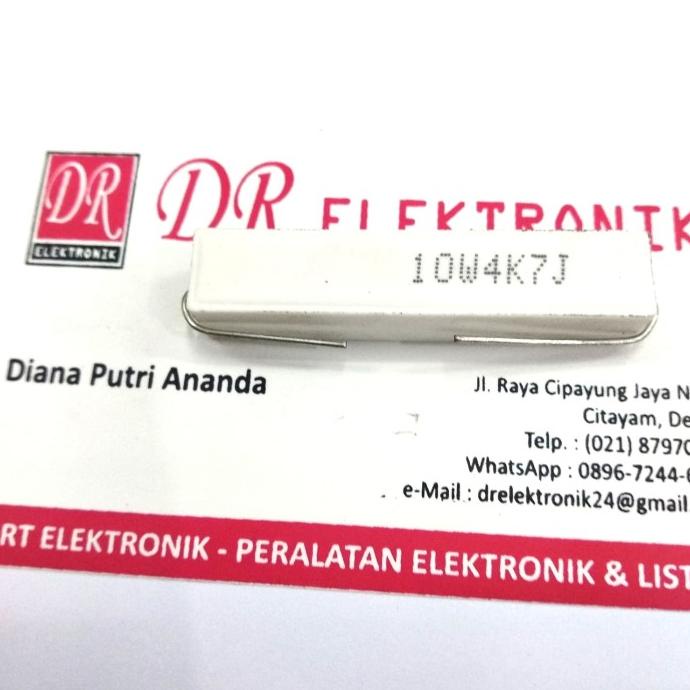 Update Resistor tahanan 10w 4,7k ohm 4,7 kilo 10watt 10 watt 4,7kilo 10w4,7kj dre3 Berkualitas