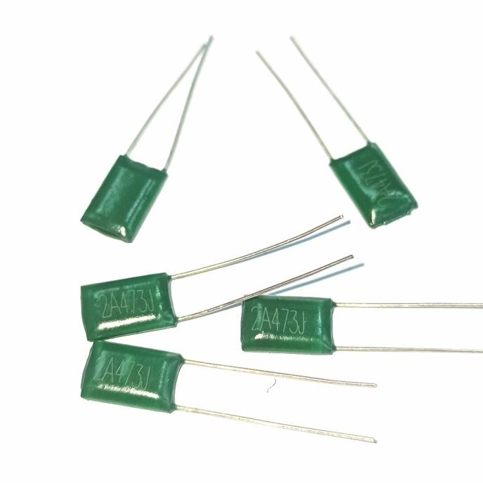 Murah Milar mylar Kapasitor Capasitor 473j 473 47nF 47 nano 100 volt 100v dre3 Berkualitas