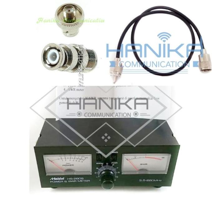 Maldol HS260 SWR dan Kabel Jumper Komplit Konektor HT Cina Rig Baofeng