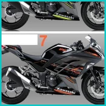 Striping Ninja 250 FI SE 2013/14 Hitam Abu Abu (Orange) Custom 16novz3