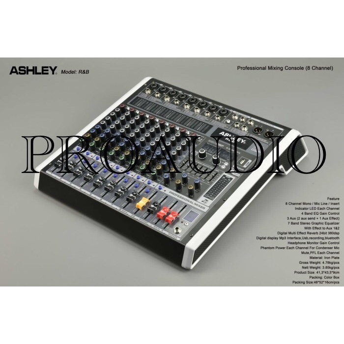 Terbaru Mixer Audio Ashley Rnb 8 R&amp;B 8 Channel Ashley Rnb 8 Channel