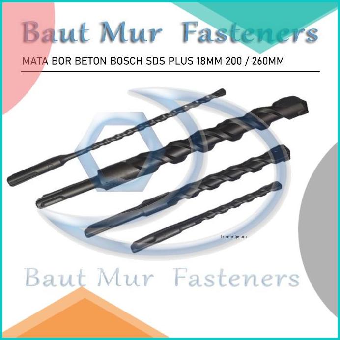 Mata Bor Beton Bosch SDS PLUS 18mm x 200/260mm 16novz3 parts