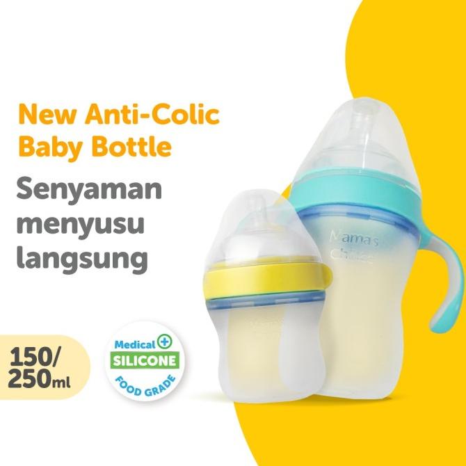 MAMA'S CHOICE Anti Colic Baby Bottle Dot Susu Bayi SIlicone Antikolik