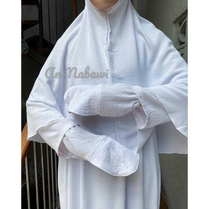 Baju Haji Gamis Ihrom Wanita - Baju Ihram Wanita - Gamis Putih -