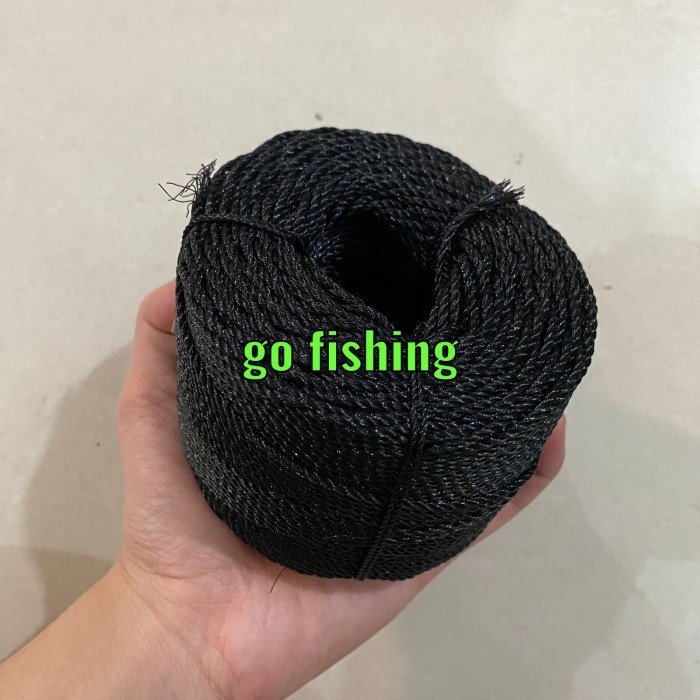 Promo Tali Tambang / Tali Plastik Warna Hitam - 2 Mm & 2.5 Mm