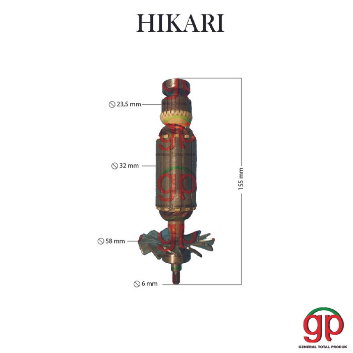 Armature G 10SB1 Hikari Untuk Mesin Gerinda G10SB1 Hitachi