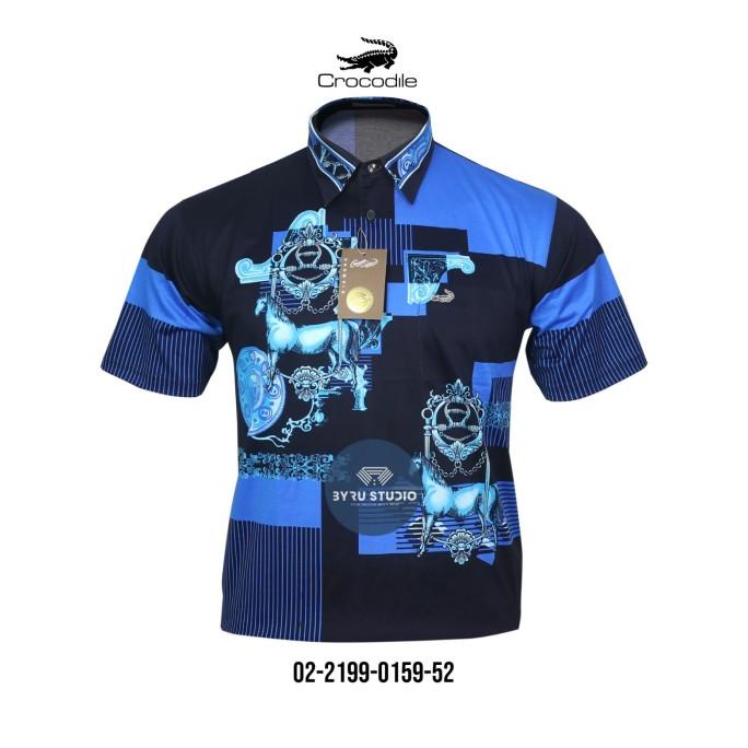 KAOS KERAH KEMEJA PRIA CROCODILE DIAMOND / PLATINUM KATUN HALUS 0159 SARISARNITA8