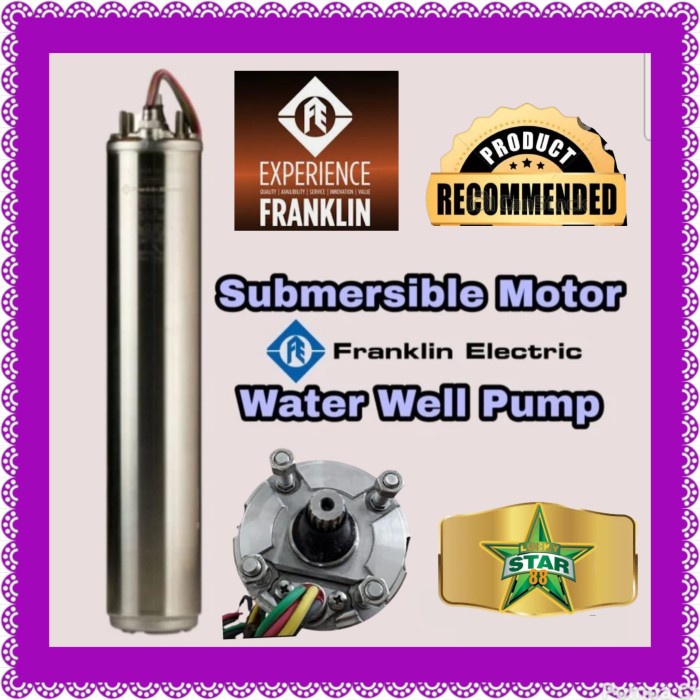 Asli Dinamo Motor Pompa Satelit Franklin 10Hp Electro Mtr Submersible 4Inch Murah