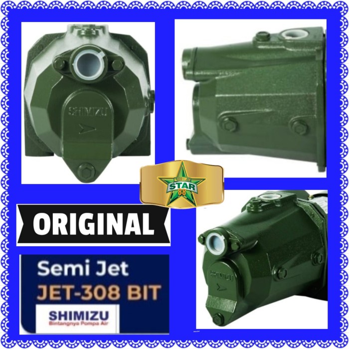 New Blok Sedot Pompa Air Semi Jet Pump Shimizu 300 Bit Semijet 308 Terbatas