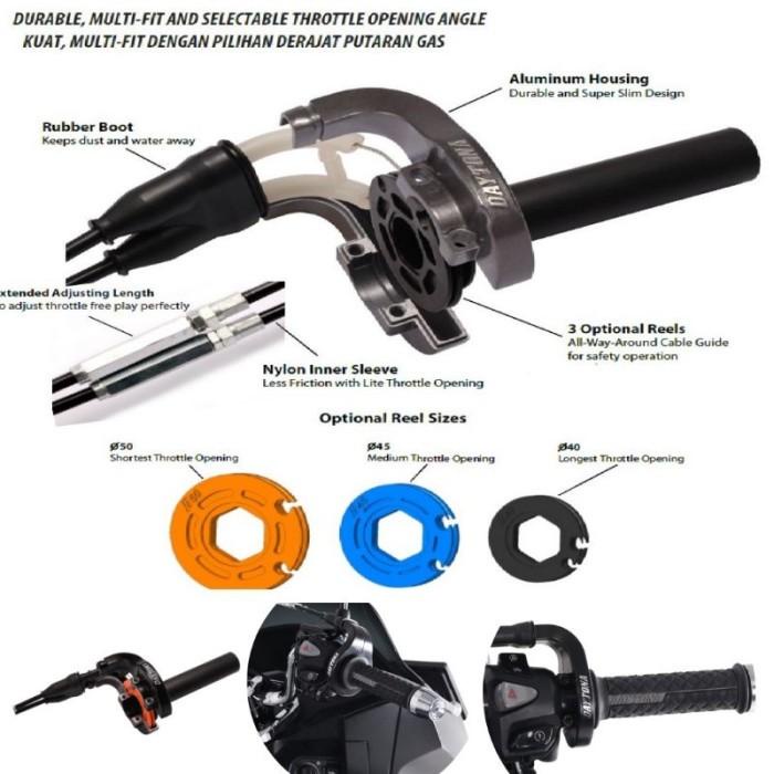 Gas Spontan Daytona 2Kabel Cb150R Cbr Ninja Crf Vixion R15