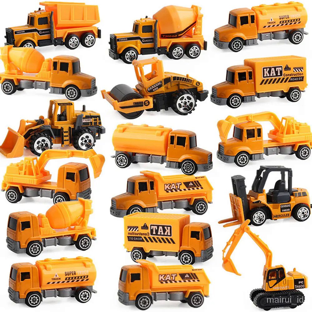 Mobil Mainan Diecast, Mainan Mobil Traktor Paduan Pemadam Kebakaran, Model Traktor Mainan Kendaraan Anak-anak
