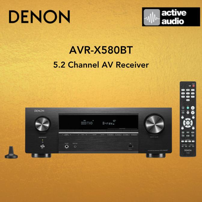 Denon AVRX580bt AVR X580 BT 5.2 channel AV Receiver
