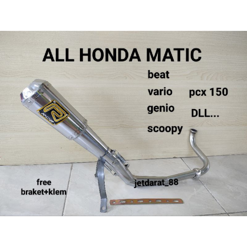 knalpot racing RCB KAPSUL untuk motor matic HONDA/ALL HONDA MATIC.beat karbu.beat pgm-fi & esp-fi,de