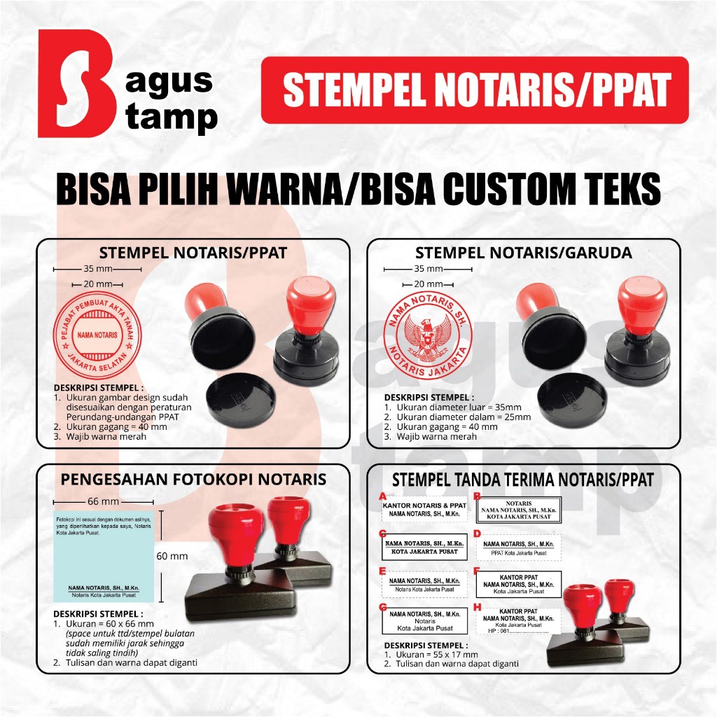 

Stempel Notaris / Ppat / Gesahan Fotocopy