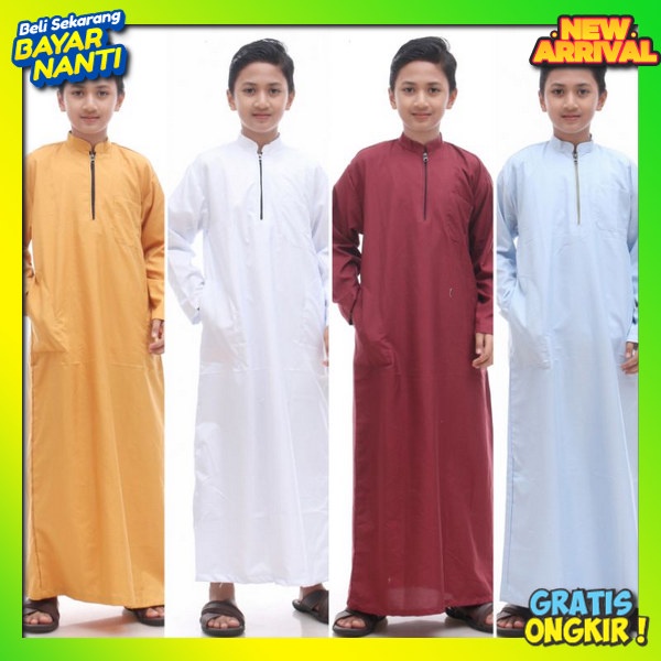 Best Seller Baju Koko Panjang Jubah Anak Lebaran Gsmis Juba Kekinian Jubbah Ansk Import Gamis Panjan