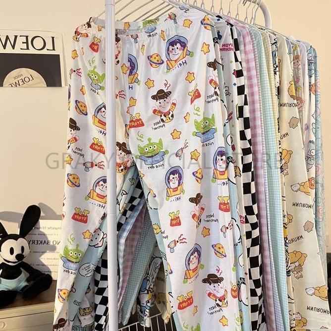 Graky Celana Panjang Santai - Celana Tidur / Celana Wanita Pria / Celana Unisex / Celana Santai Hari