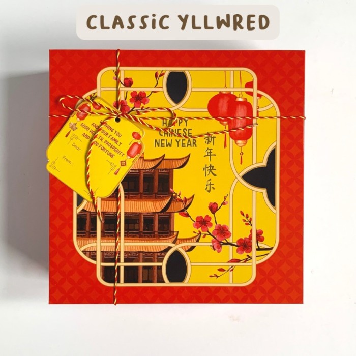 Box Kue Lapis Legit Imlek Chinese Dus CNY 22x22x6 Kotak Kemasan Sincia