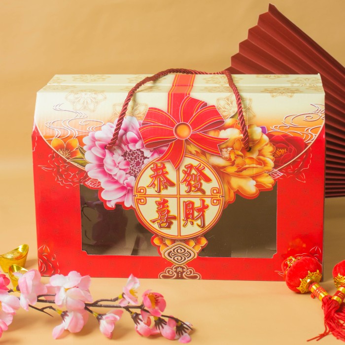 Box Kue Kering CNY/Dus Brownies Imlek/Dus 4 Toples Jar 500ml