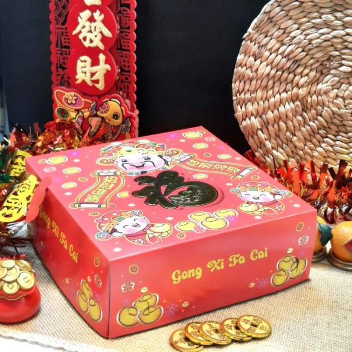 Dus Box Kue Lapis Legit Imlek Chinese Kotak Packaging Kemasan Sincia