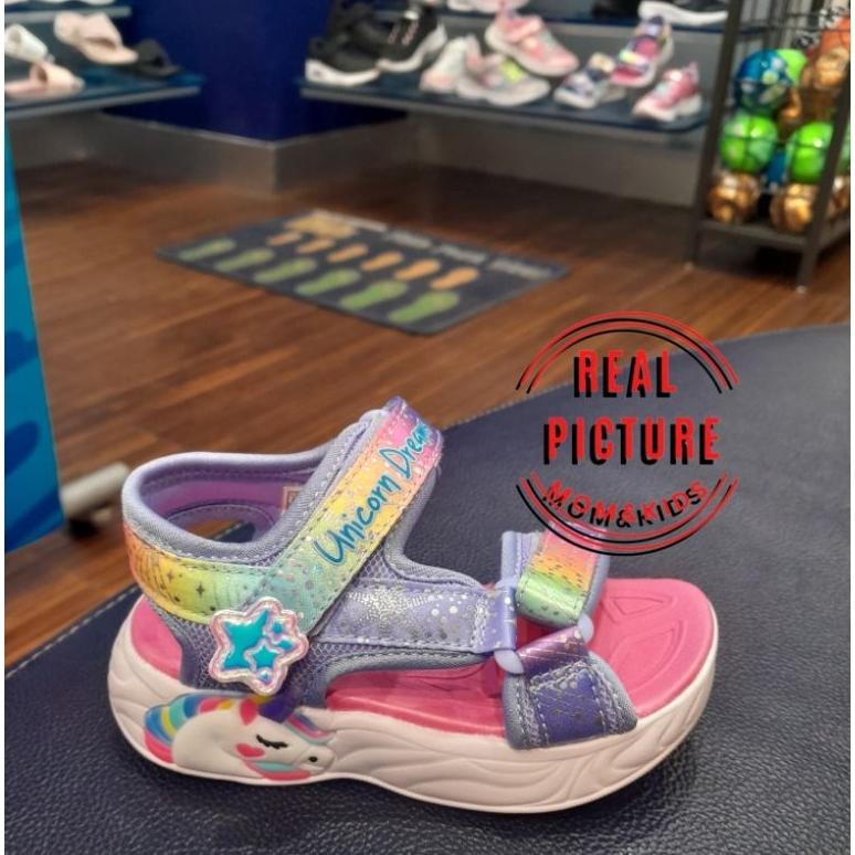 New promo SKECHERS UNICORN LIGHTS KIDS GIRL ORIGINAL / Sepatu sandal anak perempuan