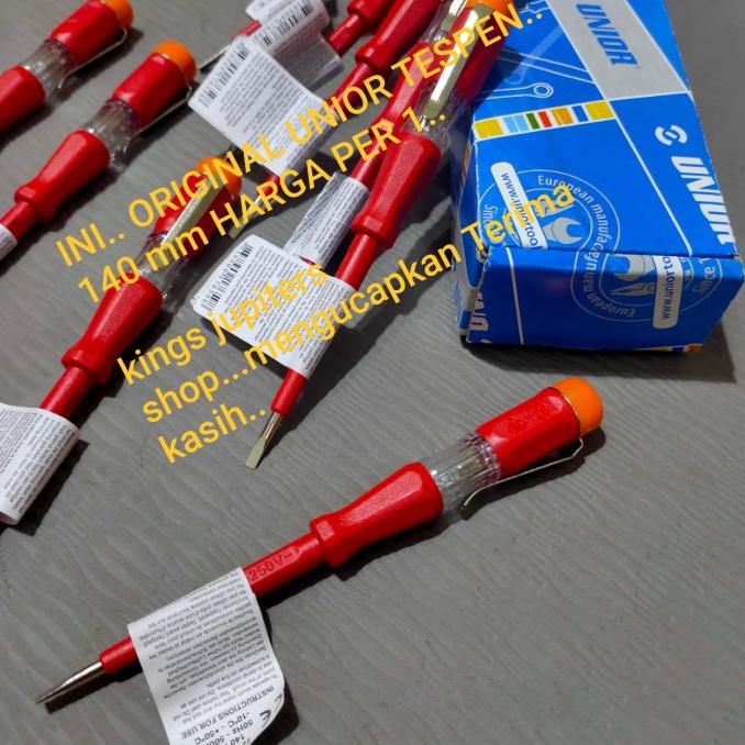 PROMO UNIOR ORIGINAL TES PEN TESPEN TESTER LISTRIK 140MM 140 MM PLN OBENG AC