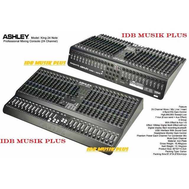 MIXER 24 CHANNEL ASHLEY KING24NOTE KING 24NOTE KING24 NOTE ORIGINAL