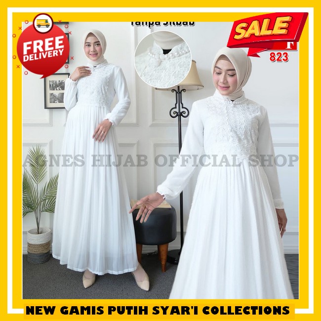 Abaya Putih Bw Pengajian Panjang Baju Muslim Games Gsamis Lbaran Gamis Wanita Kekinian Dewasa Terbar