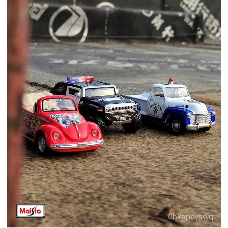 Maisto Mainan Mobil Mainan untuk Anak-anak, BMW MINI Dodge Ram Hummer HX Renault Clio V6 Beetle Diec