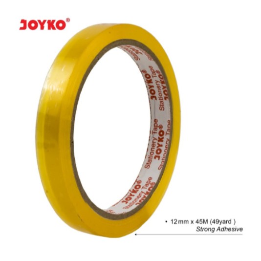 

STATIONERY TAPE JOYKO 12 MM Isolasi Joyko 12 MM 1/2" INCH x 45 M Meter