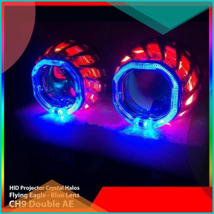 Lampu HID Projector Projie CH13S Flying Eagle VAHID Super Angeleyes 16