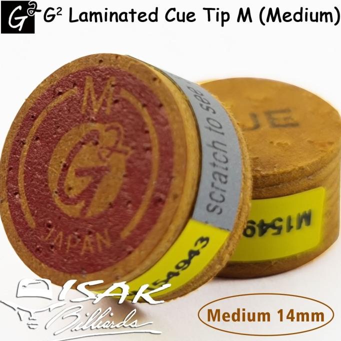 G2 Cue Tip M - Medium Japan Layer Pool Tip Billiard Biliar Stick Asli