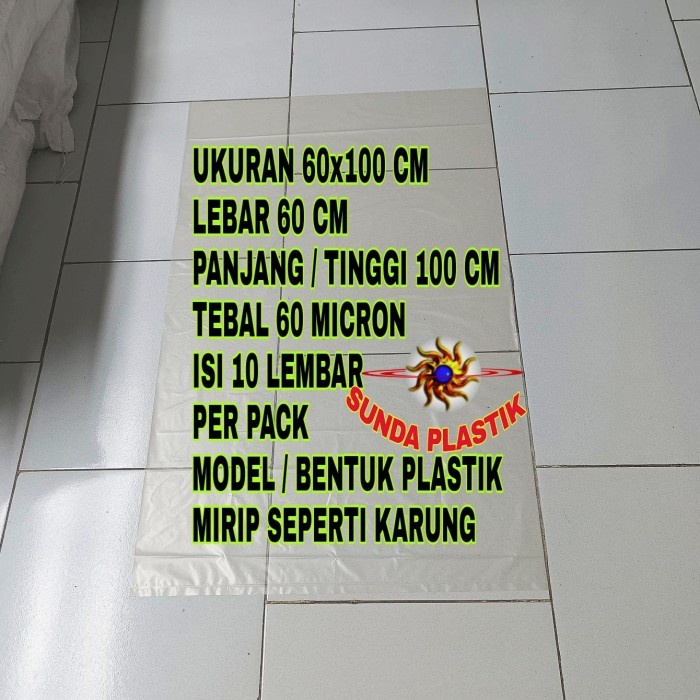 Terbaru Plastik Sampah Pe Bening Buram Ukuran 60X100 Cm Promo Terlaris