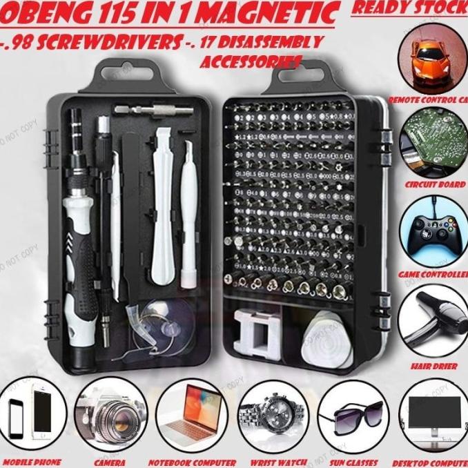 Obeng 115 in 1 Hp full set Obeng Service Komputer Laptop Hp Service