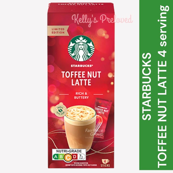 

Starbucks Toffee Nut Latte Instant Coffee Limited Edition 4 Stick