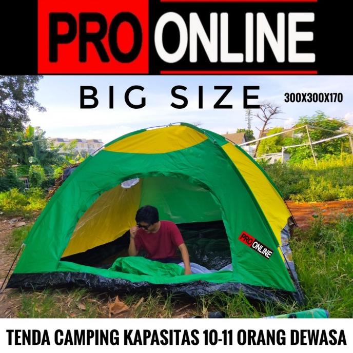 Tenda Camping Orang 10-11 Dewasa - Tenda Kapasitas 8-9 Untuk Kemping O Jayan_Store