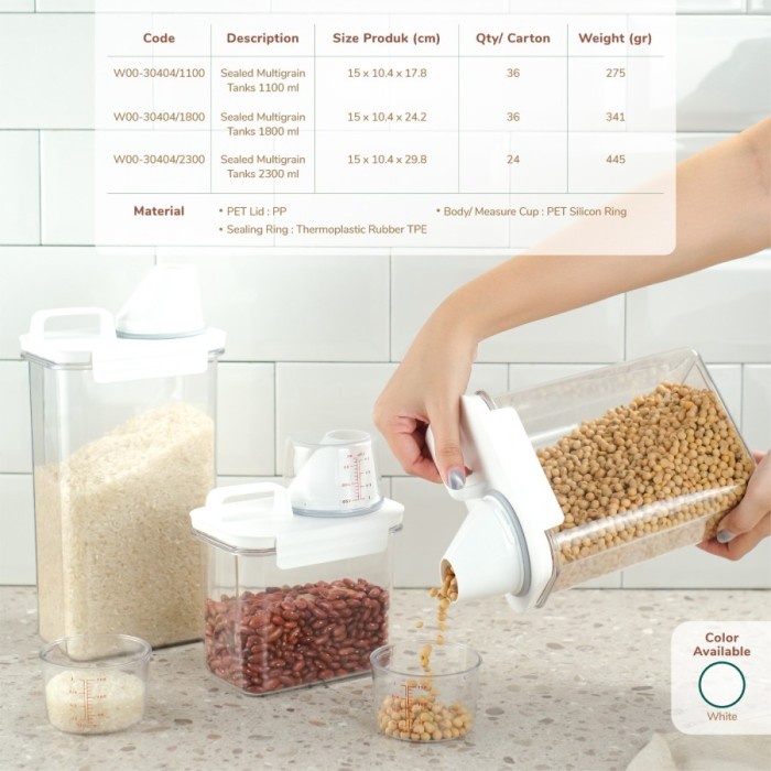 

Tempat Penyimpanan Cereal Serbaa Transparan