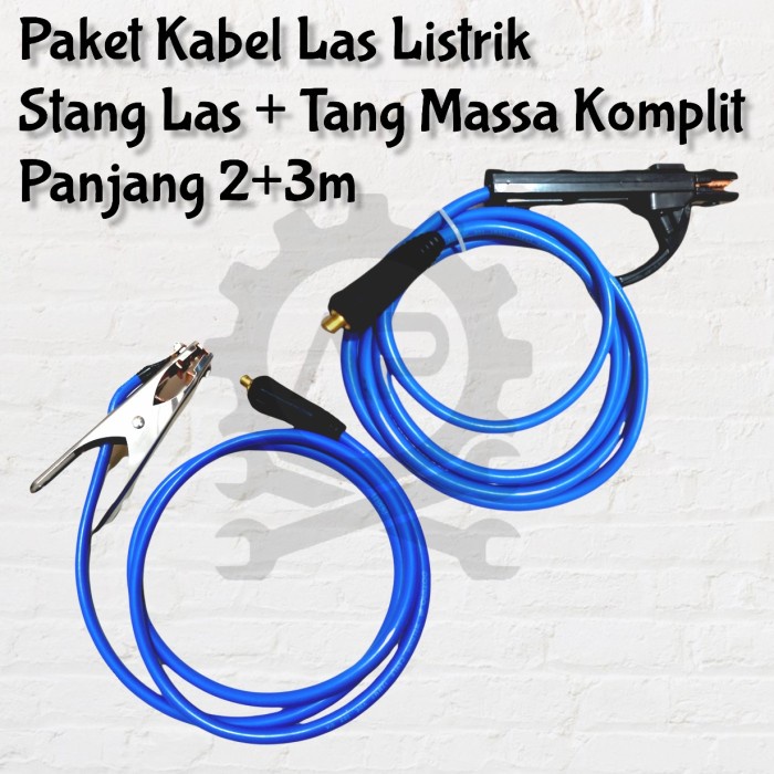 Promo Paket Kabel Las Listrik Komplit Stang Las + Tang Massa 2M + 3M