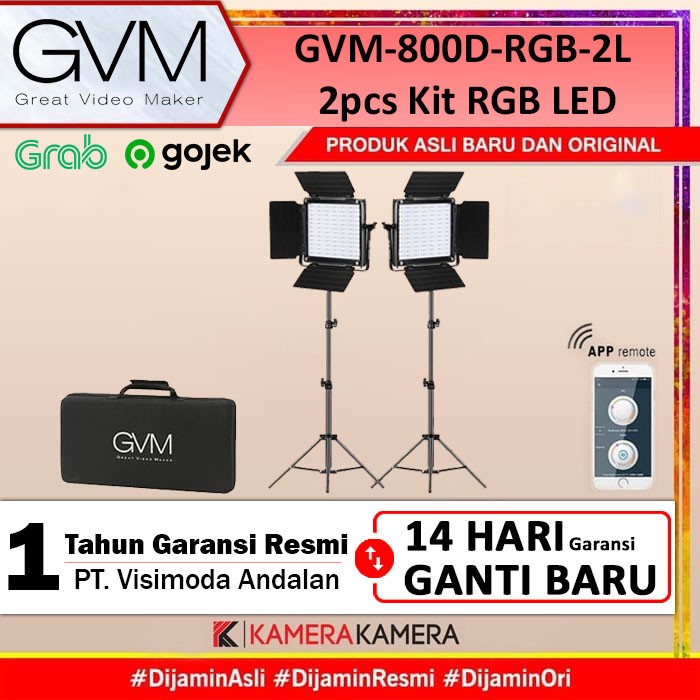 Terbaru Lampu Video Led Studio Vlog Gvm Gvm-800D-Rgb-2L Gvm 800D-Rgb Promo Terlaris