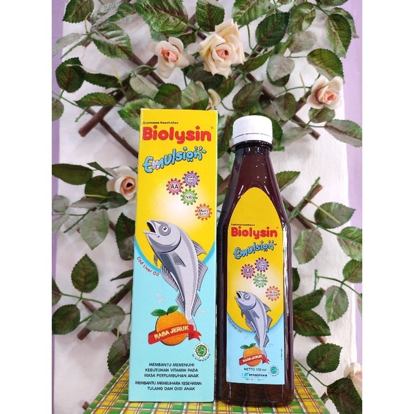 BIOLYSIN EMULSION 250ML - Suplemen Kesehatan Multivitamin Anak Minyak Ikan Kod Cod Rasa Jeruk Biolis