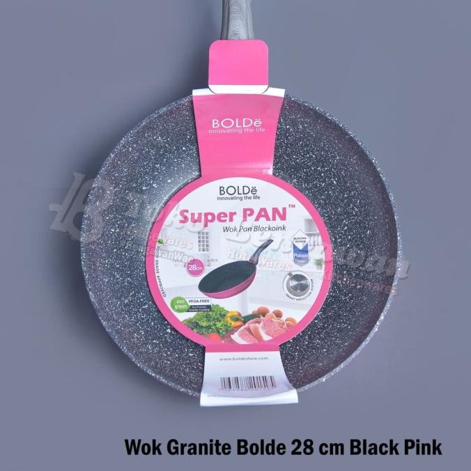 +++++] WOK BOLDe Super Pan Wok Pan 28 Cm Black Pink Wajan Penggorengan BOLDe