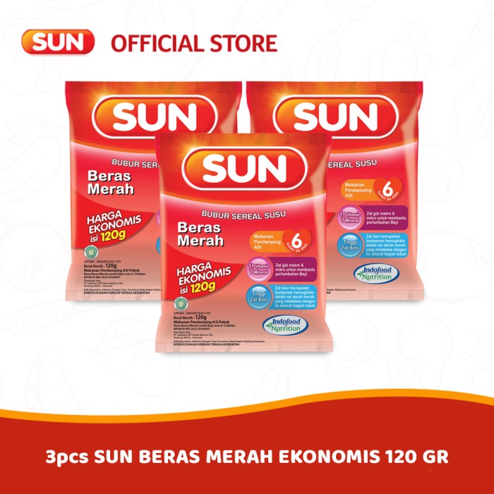 

3 Pcs - Sun Merah Ekonomis 120 Gr
