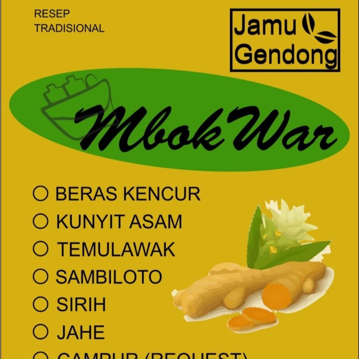 

Kunyit Asem,,Temulawak,Jahe,Sirih,Sa,Empon-Empon
