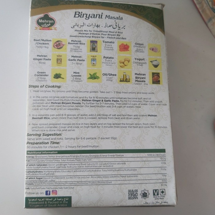 

Bumbu Mahran Kusus Basmati.. Asli