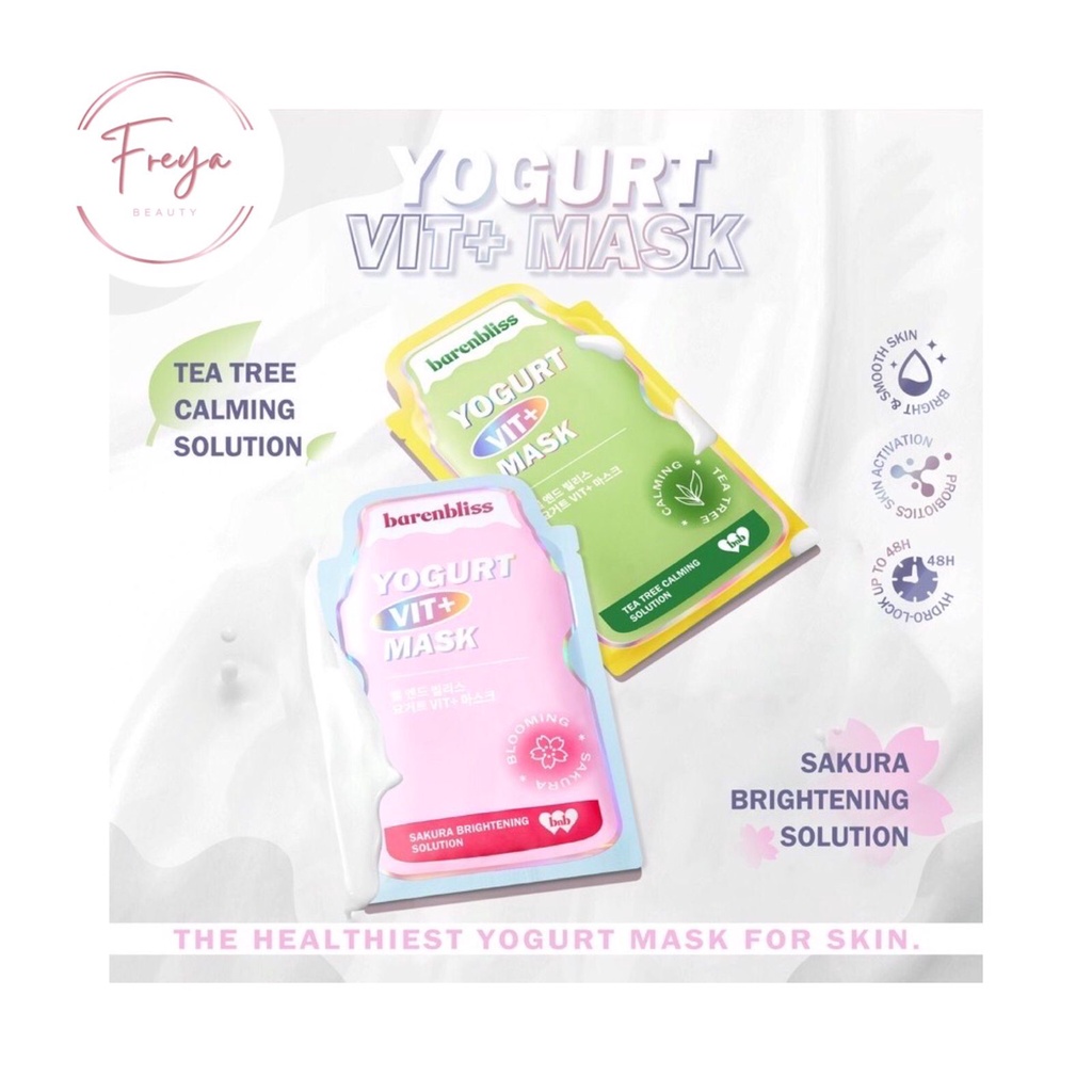 BNB BARENBLISS Yogurt Vit+ Mask - Korea Essence Sheet Mask