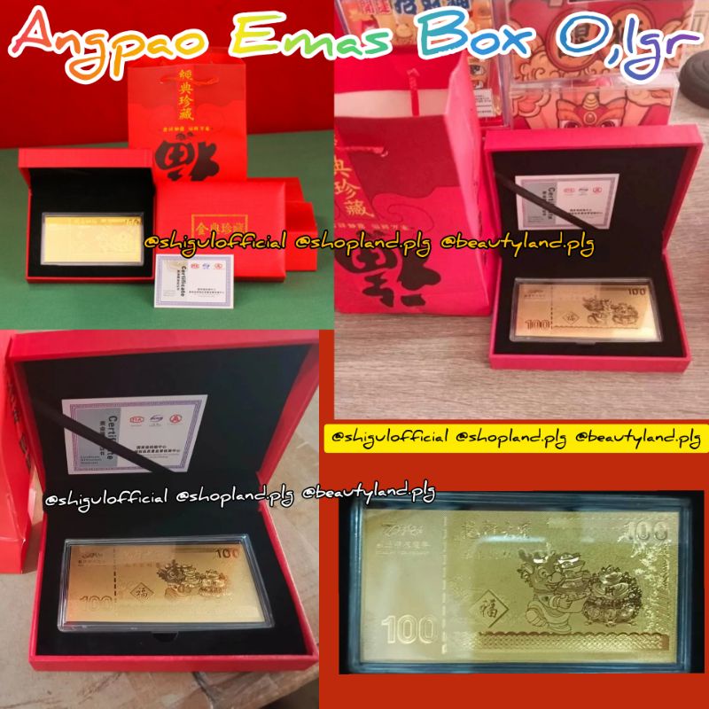 

Angpao Emas Naga 2024 Angpao Gold 24k Angpao Box Money Uang Kertas Emas Naga Dragon Imlek 2024 SERTIFIKAT