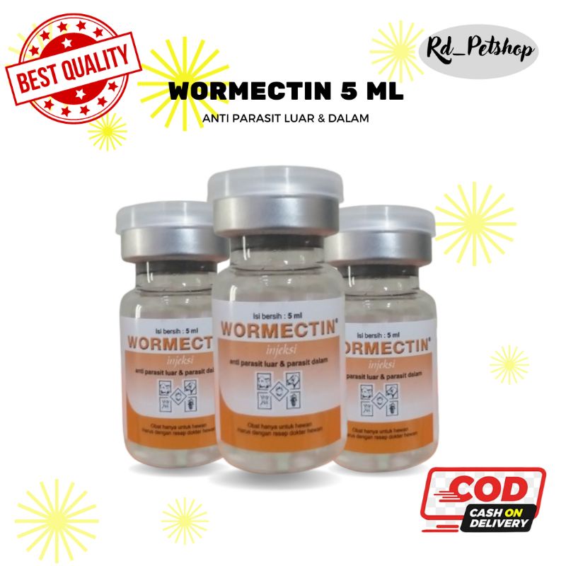 WORMECTIN 5 MILI OBAT GATAL SAPI KAMBING / OBAT SUNTIK SCABIES KUCING ANJING KELINCI