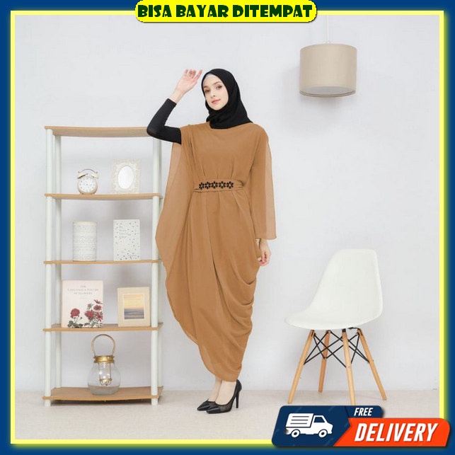 Gamis Lowo Murah Kafttan Muslimah Laftan Dres Remaja Kapran Cewe Fashion Mbusana Hari Raya Kafta Mew