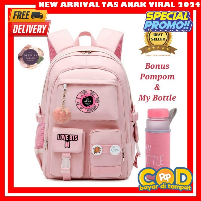 Tas Sekolah Anak Perempuan Sd Import Korea Bagpak Bagspak Animasi Backpack Lucu Korea Medium Backpac