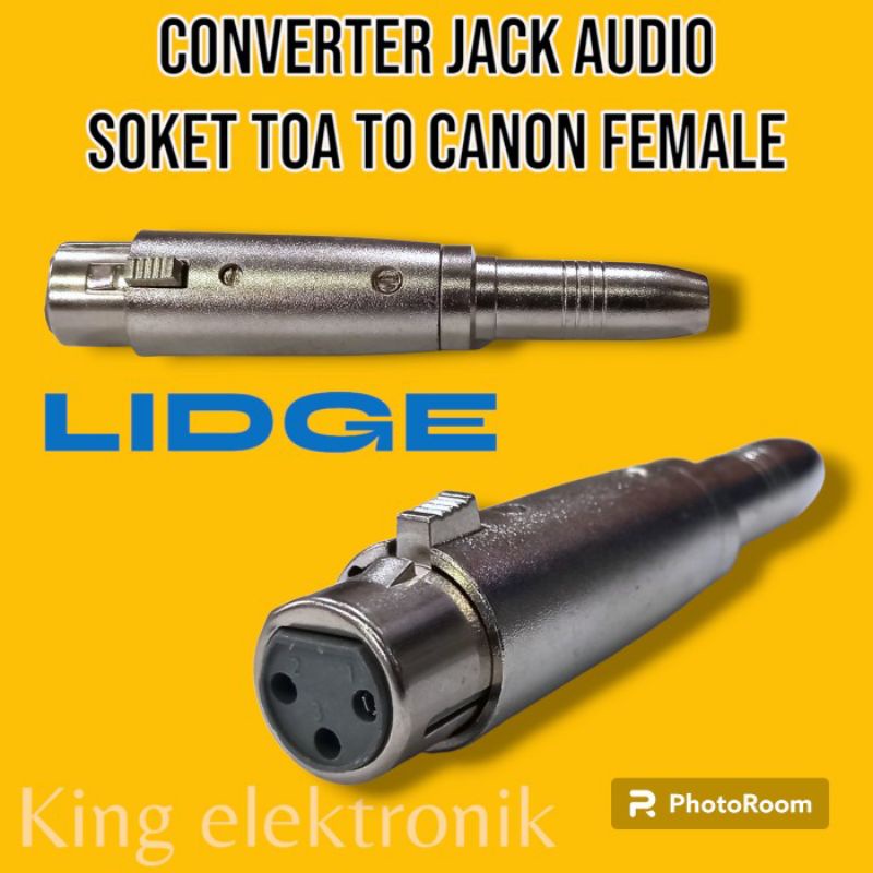 CONVERTER JACK AUDIO SOKET TOA TO CANON MALE LIDGE YM075